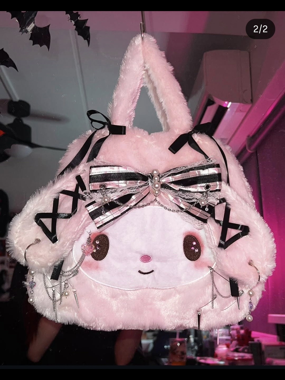 Sanrio Lolita Style My Melody Pink Plush Crossbody Bag
